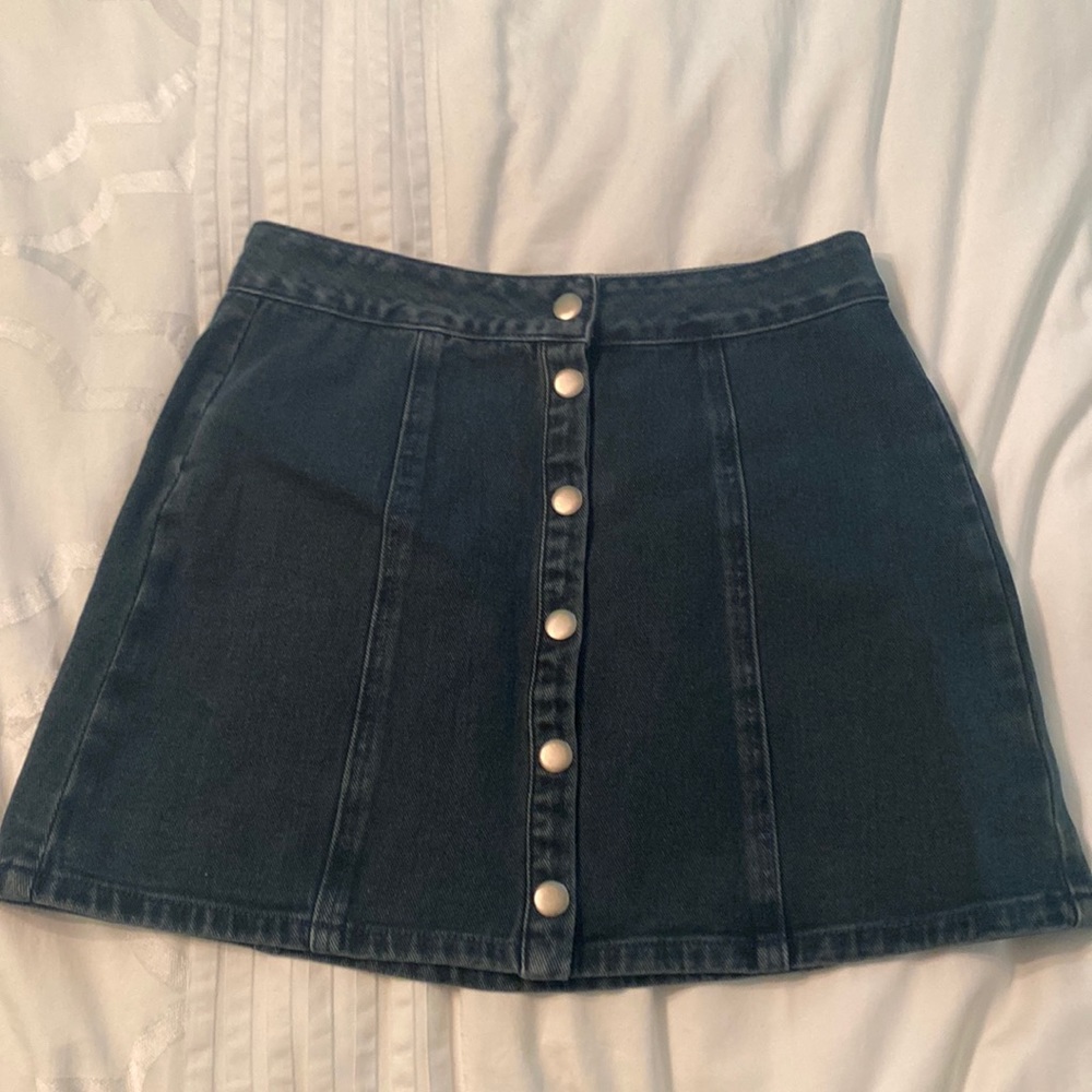 Black Denim Skirt